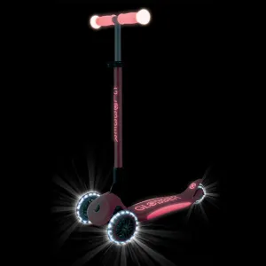 Foldable scooter with glowing handles ELITE GLOW LIGHTS, color coral