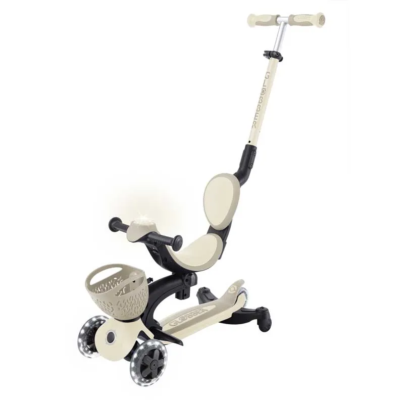 Scooter 5 in 1 GLOBBER BABY LEARN 360° FLASH LIGHTS - beige