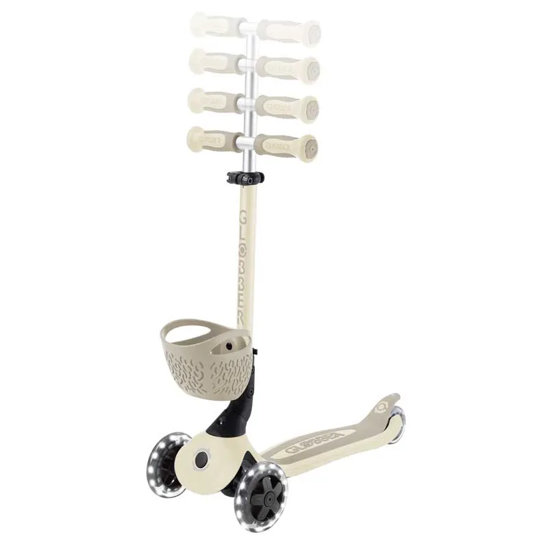 Scooter 5 in 1 GLOBBER BABY LEARN 360° FLASH LIGHTS - beige