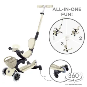 Scooter 5 in 1 GLOBBER BABY LEARN 360° FLASH LIGHTS - beige