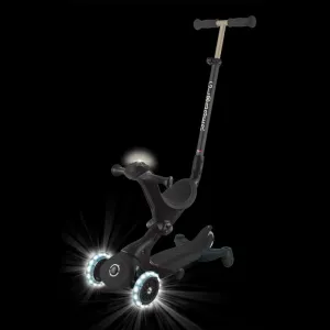 Тротинетка 5 в 1 GLOBBER GO UP DELUXE LIGHTS 360° - черна