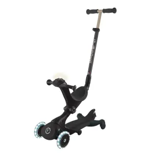 Тротинетка 5 в 1 GLOBBER GO UP DELUXE LIGHTS 360° - черна