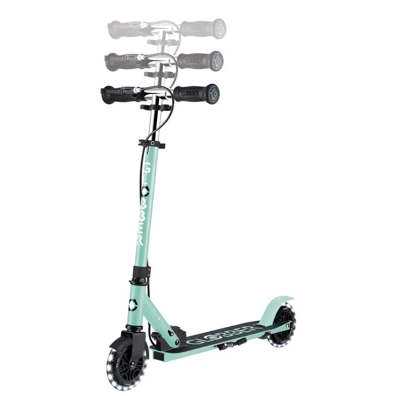 Scooter with hand brake FLOW ELEMENT JUNIOR LIGHTS, mint-colored