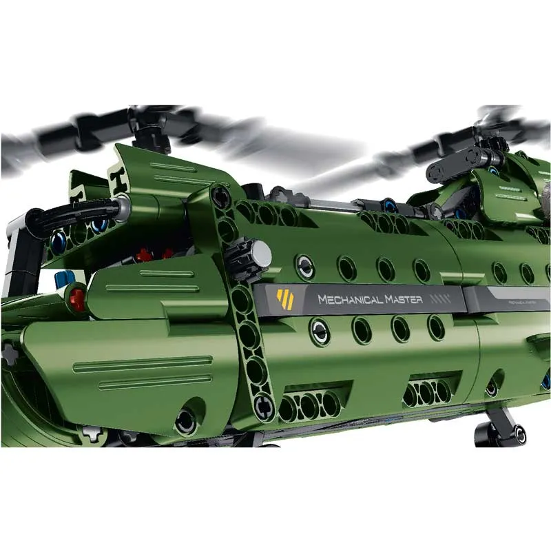 Детски пластмасов конструктор 2 в 1 Военен самолет и хеликоптер - 393 части