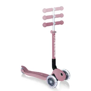 Foldable eco scooter with 3 wheels GLOBBER JUNIOR FOLDABLE LIGHTS ECOLOGIC - berry color