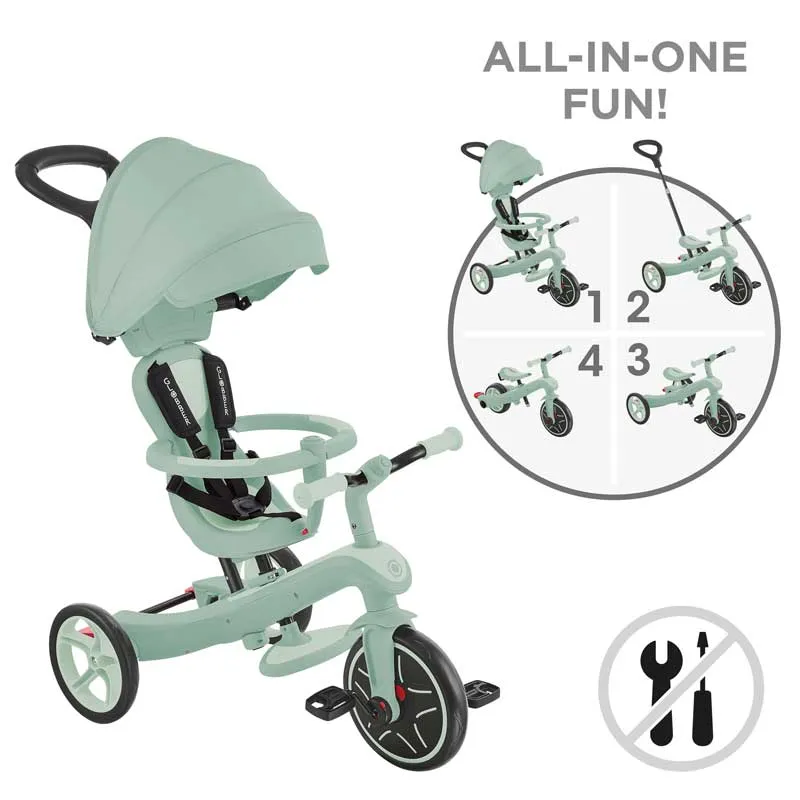 Детска триколка 4 в 1 GLOBBER EXPLORER TRIKE ECOLOGIC, пистачио