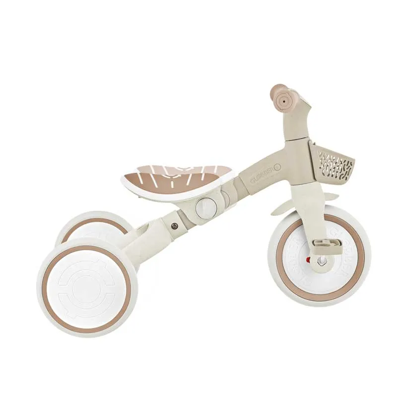 Tricycle with parental control 3 in 1 GLOBBER LEARNING TRIKE PLUS, beige