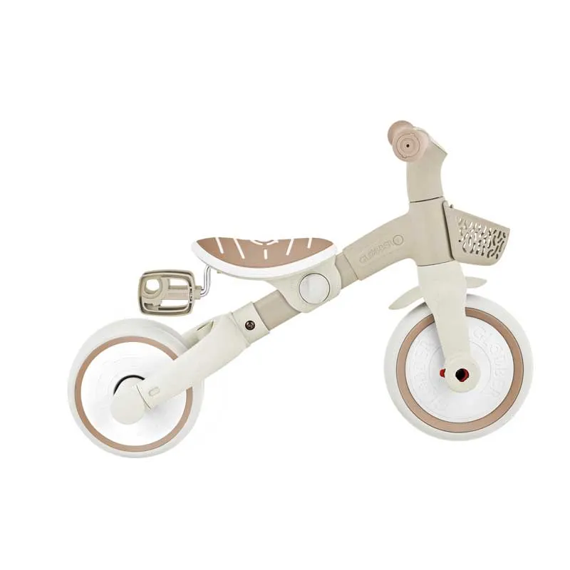 Tricycle with parental control 3 in 1 GLOBBER LEARNING TRIKE PLUS, beige