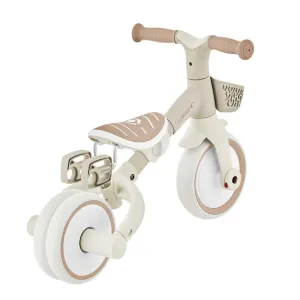 Tricycle with parental control 3 in 1 GLOBBER LEARNING TRIKE PLUS, beige