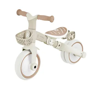 Tricycle with parental control 3 in 1 GLOBBER LEARNING TRIKE PLUS, beige