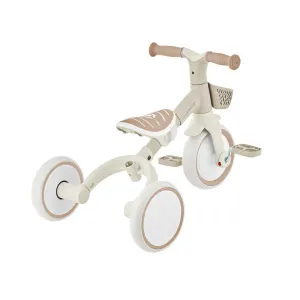 Tricycle with parental control 3 in 1 GLOBBER LEARNING TRIKE PLUS, beige