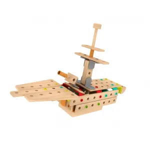 Classic wooden construction set with 500 pieces