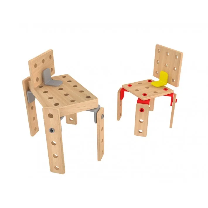 Classic wooden construction set with 500 pieces