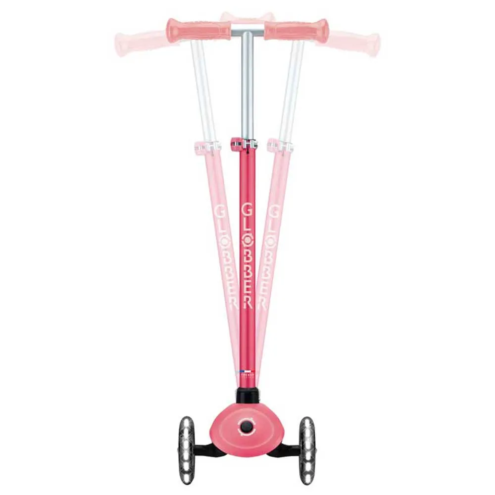 Детска тротинетка със светещи колела PRIMO PLUS GLOW LIGHTS, корал