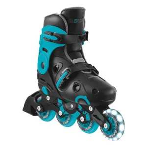 Children's roller skates with light-up wheels GLOBBER 2 in 1, size 34-37 - blue