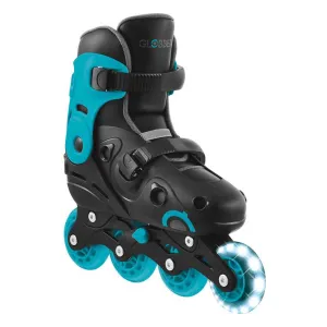 Children's roller skates with light-up wheels GLOBBER 2 in 1, size 34-37 - blue