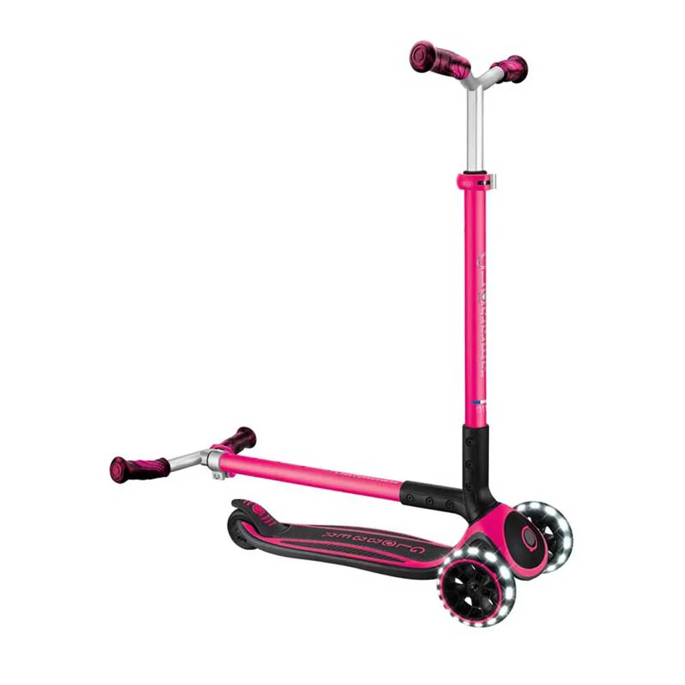 Сгъваема тротинетка за деца над 4 години GLOBBER ACE LIGHTS, розова