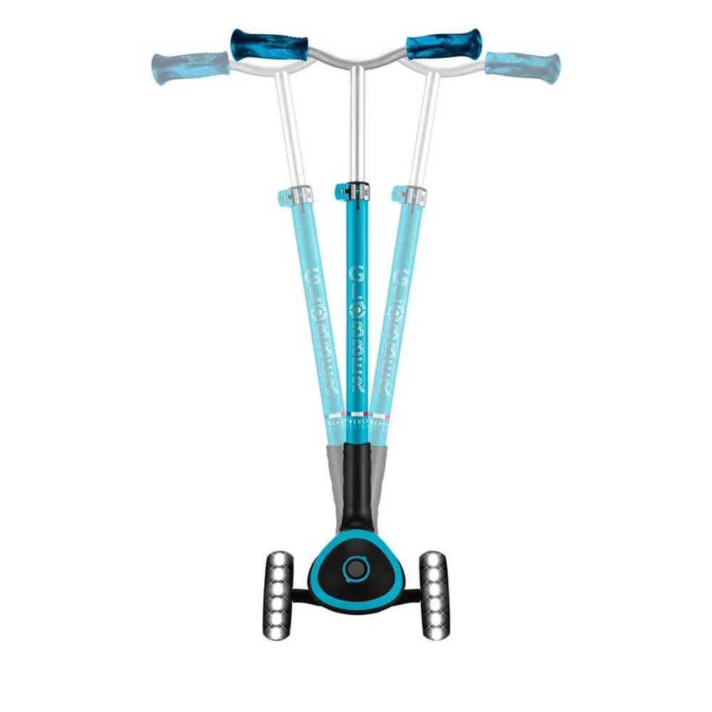 Folding scooter for children over 4 years old, GLOBBER ACE LIGHTS, blue