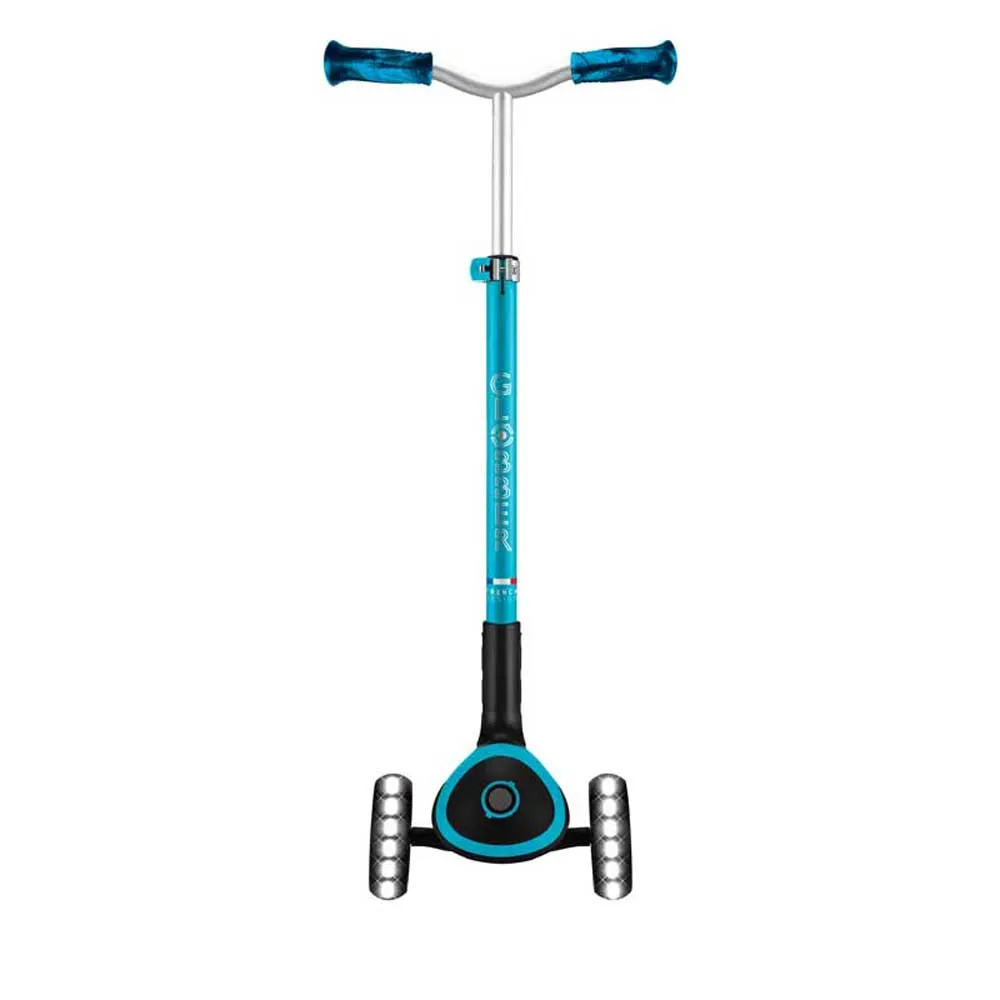 Folding scooter for children over 4 years old, GLOBBER ACE LIGHTS, blue