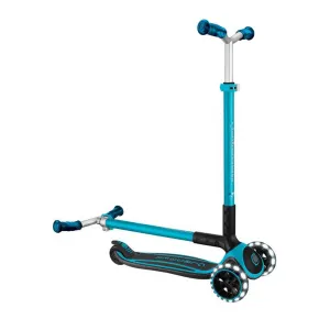 Folding scooter for children over 4 years old, GLOBBER ACE LIGHTS, blue