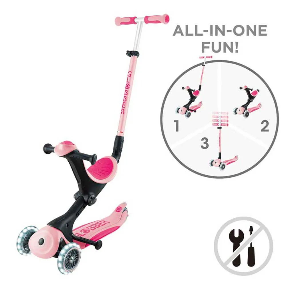 Тротинетка с родителски контрол GO UP DELUXE LIGHTS, пастелно розова