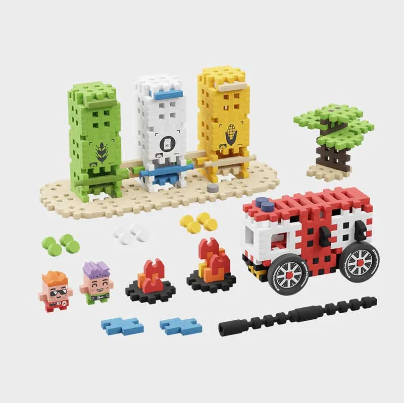 Mini waffle constructor Marioinex "Fire extinguishing action", 148 parts