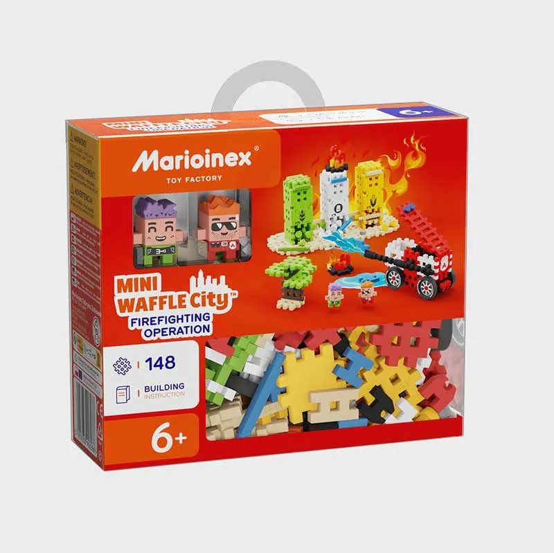 Mini waffle constructor Marioinex "Fire extinguishing action", 148 parts