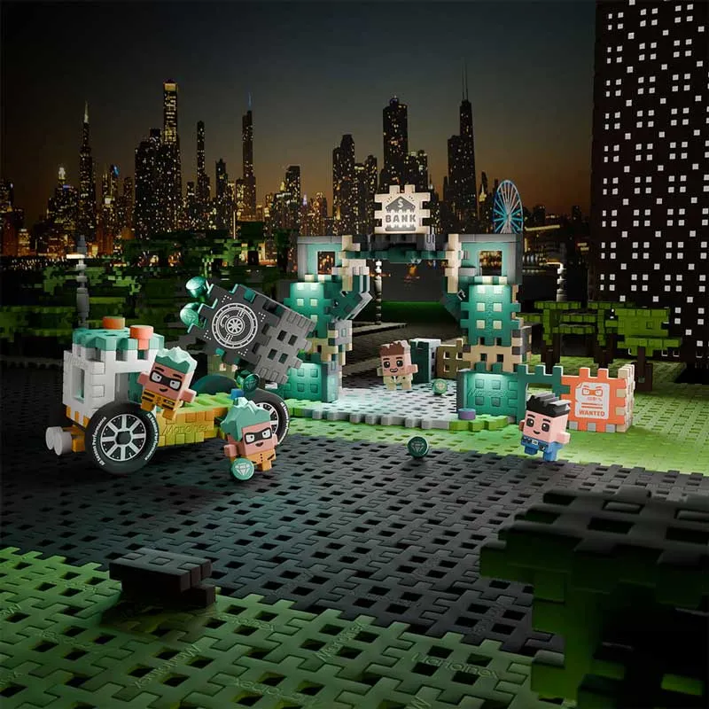 Мини вафлен конструктор Marioinex &quot;Банков обир&quot;, 148 части