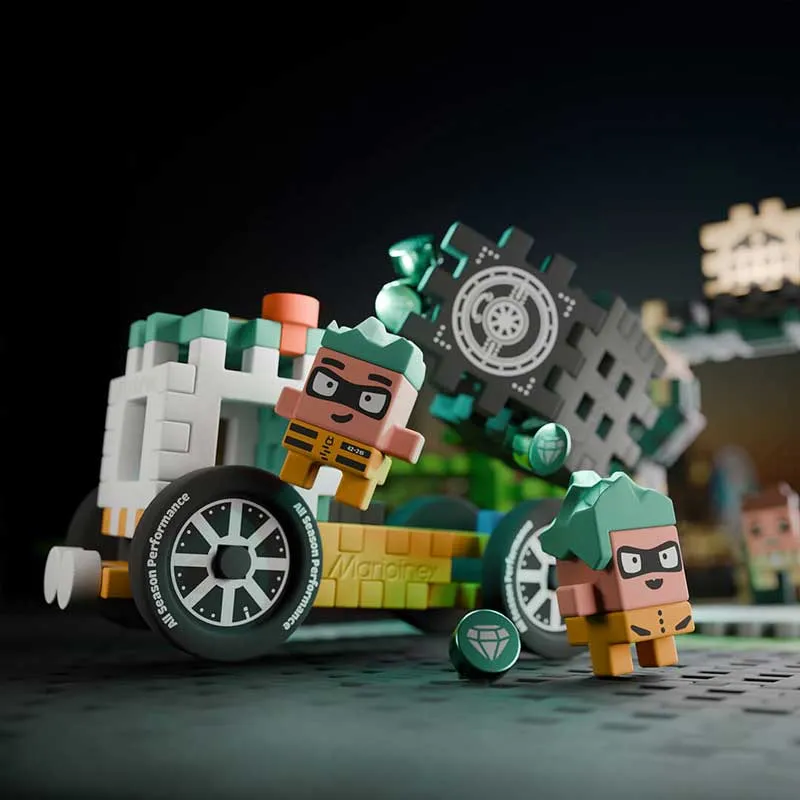 Мини вафлен конструктор Marioinex &quot;Банков обир&quot;, 148 части