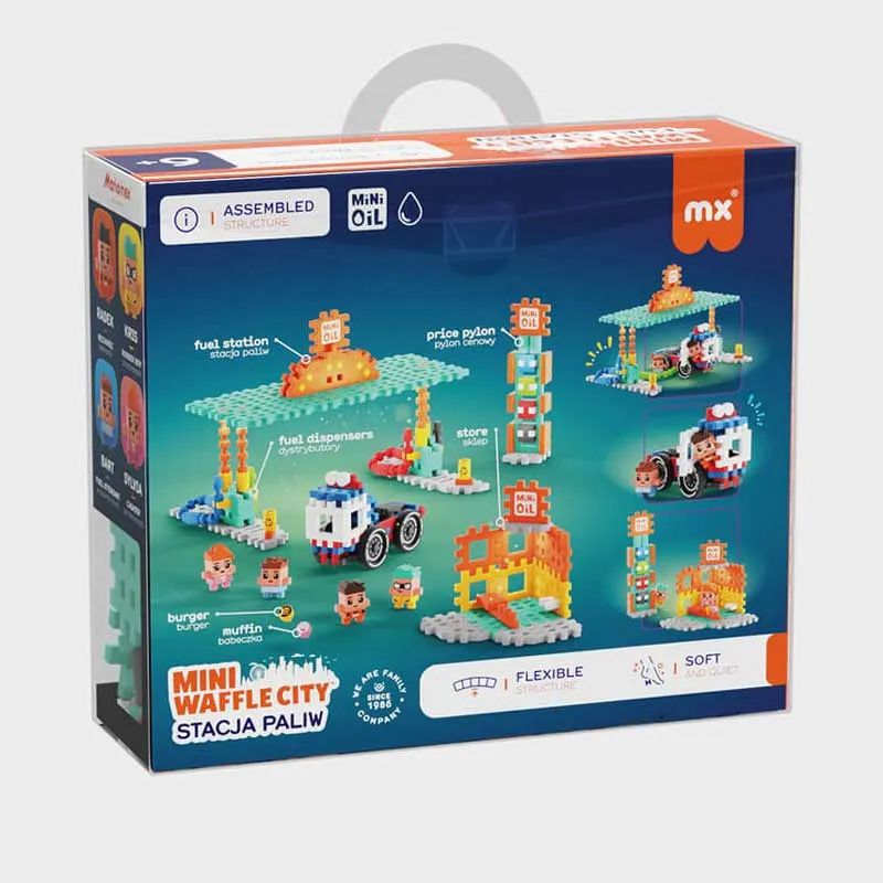 Мини вафлен конструктор Marioinex &quot;Бензиностанция&quot;, 148 части