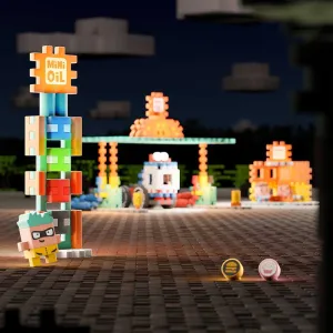 Мини вафлен конструктор Marioinex &quot;Бензиностанция&quot;, 148 части