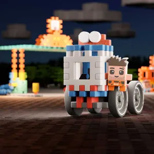 Мини вафлен конструктор Marioinex &quot;Бензиностанция&quot;, 148 части