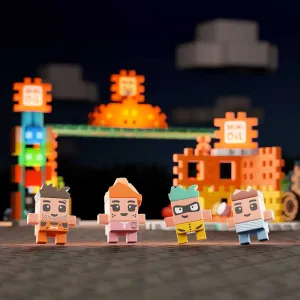 Мини вафлен конструктор Marioinex &quot;Бензиностанция&quot;, 148 части