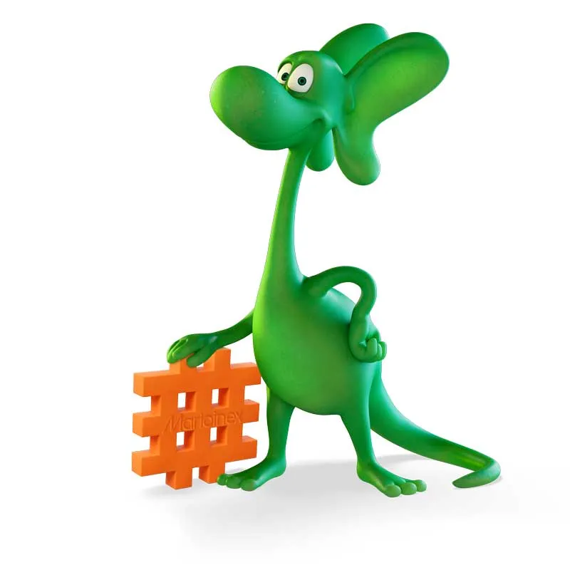 Мини вафлен конструктор Marioinex " Диплодок и котенце", 280 части