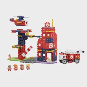 Мини вафлен конструктор Marioinex &quot; Пожарна станция&quot;, 280 части