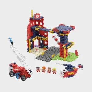 Мини вафлен конструктор Marioinex " Пожарна станция", 280 части