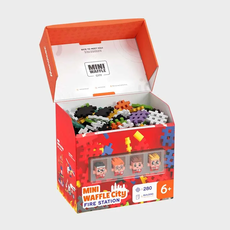 Мини вафлен конструктор Marioinex " Пожарна станция", 280 части