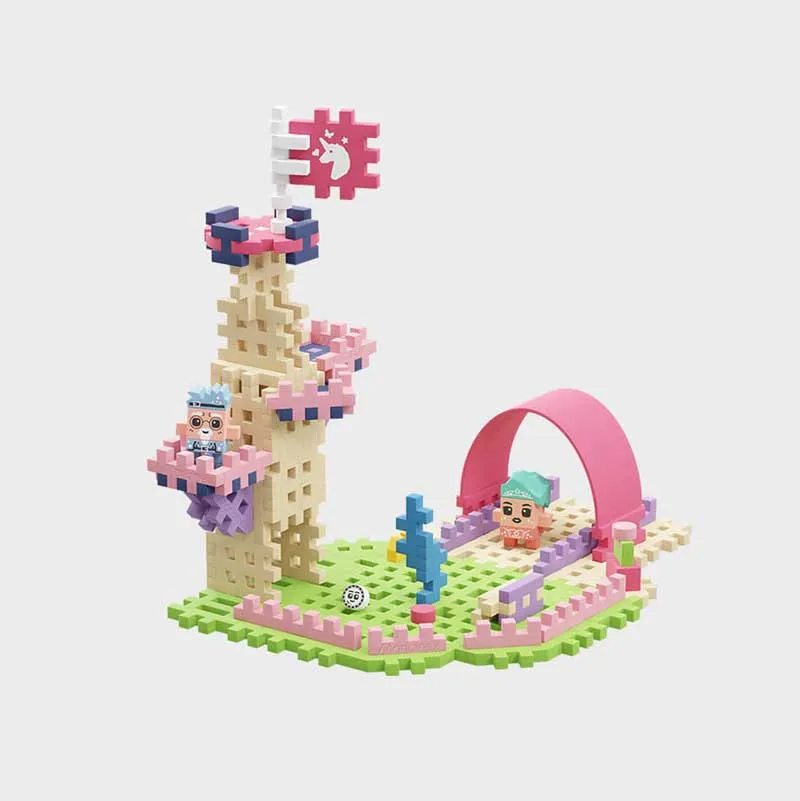 Mini waffle constructor Marioinex "Princess's Magic Tower", 80 pieces