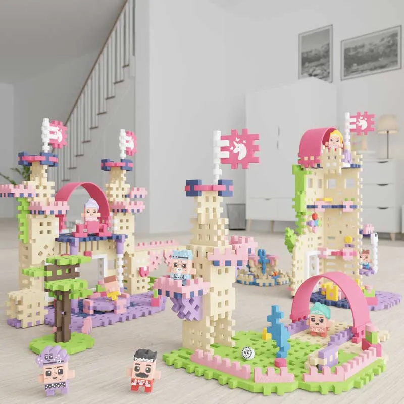 Mini waffle constructor Marioinex "Princess's Magic Tower", 80 pieces