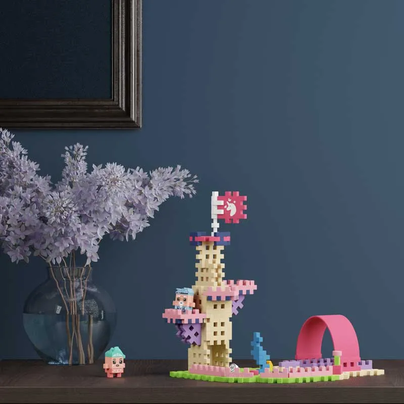 Mini waffle constructor Marioinex "Princess's Magic Tower", 80 pieces