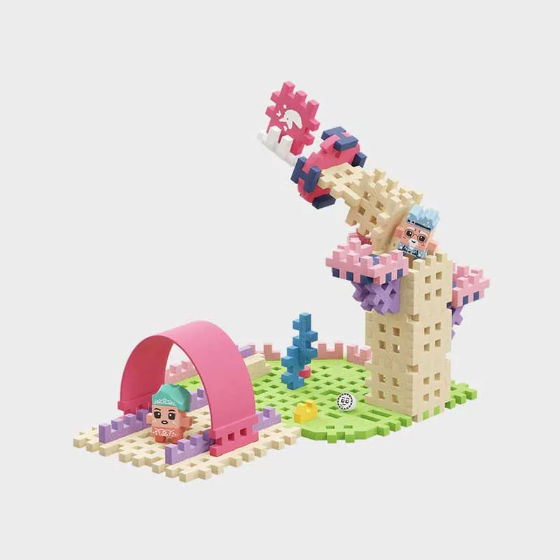 Mini waffle constructor Marioinex "Princess's Magic Tower", 80 pieces