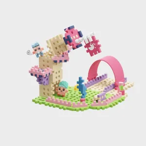 Mini waffle constructor Marioinex "Princess's Magic Tower", 80 pieces