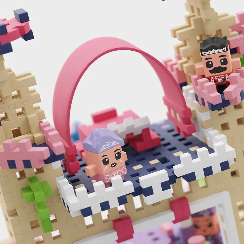 Мини вафлен конструктор Marioinex " Замъкът на принцесата ", 280 части