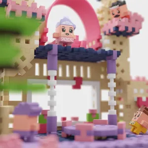 Мини вафлен конструктор Marioinex " Замъкът на принцесата ", 280 части