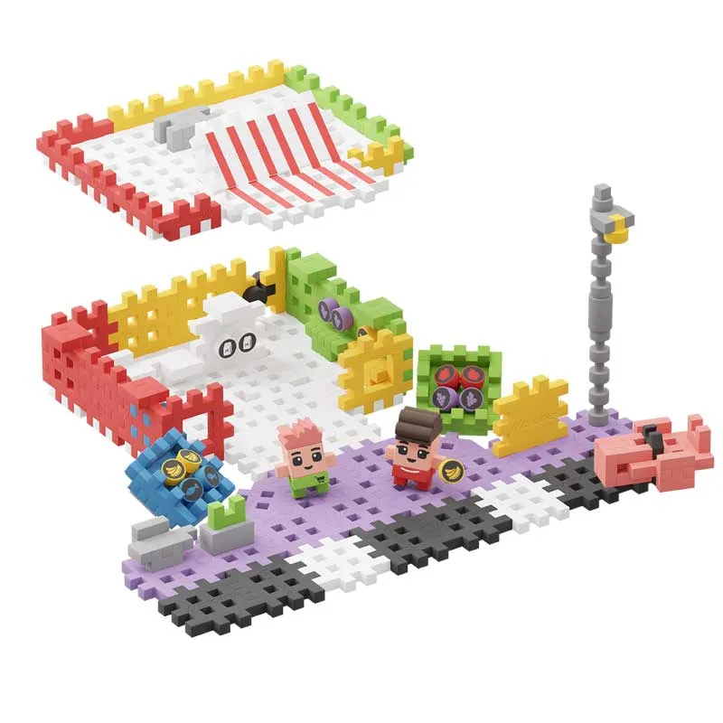 Мини вафлен конструктор Marioinex "Градски магазин", 148 части