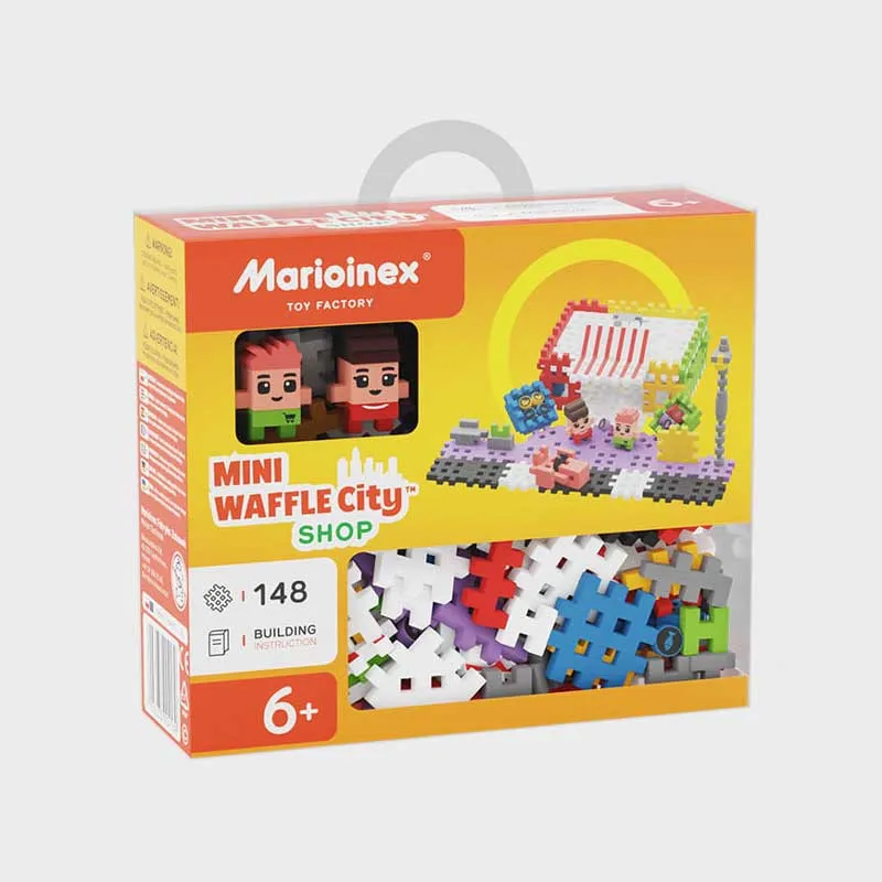 Мини вафлен конструктор Marioinex "Градски магазин", 148 части