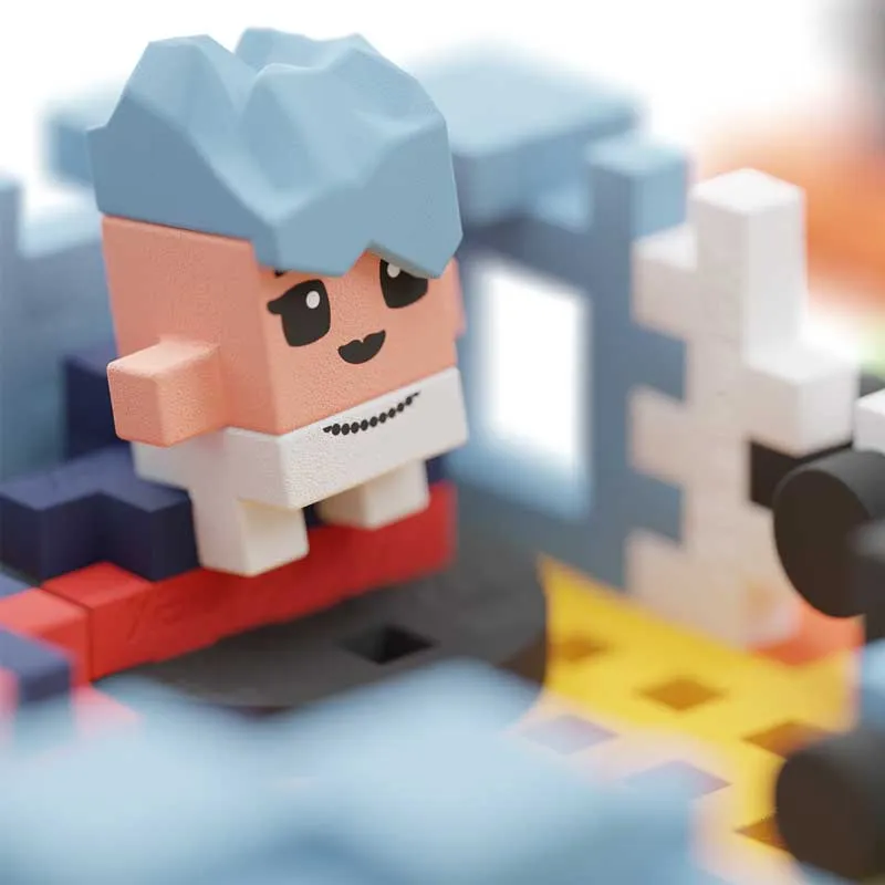 Мини вафлен конструктор Marioinex "Къща в града", 148 части