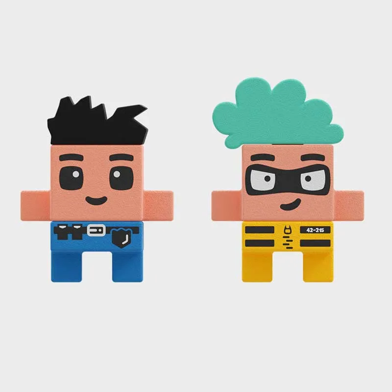 Мини вафлен конструктор Marioinex "Обир в магазина за бижута", 80 части