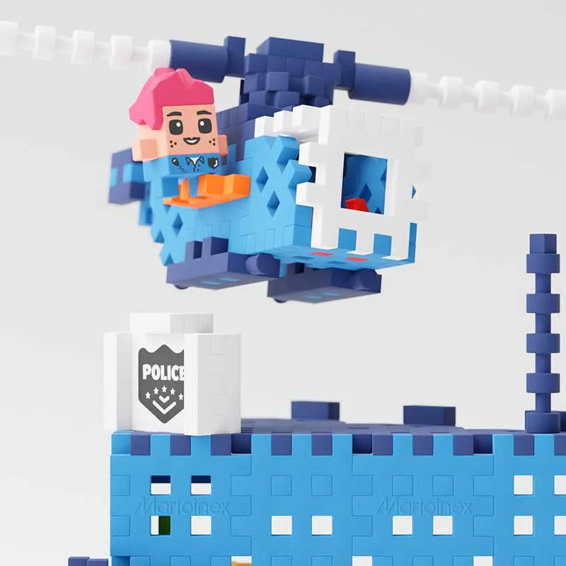 Мини вафлен конструктор Marioinex "Полицейско управление", 280 части