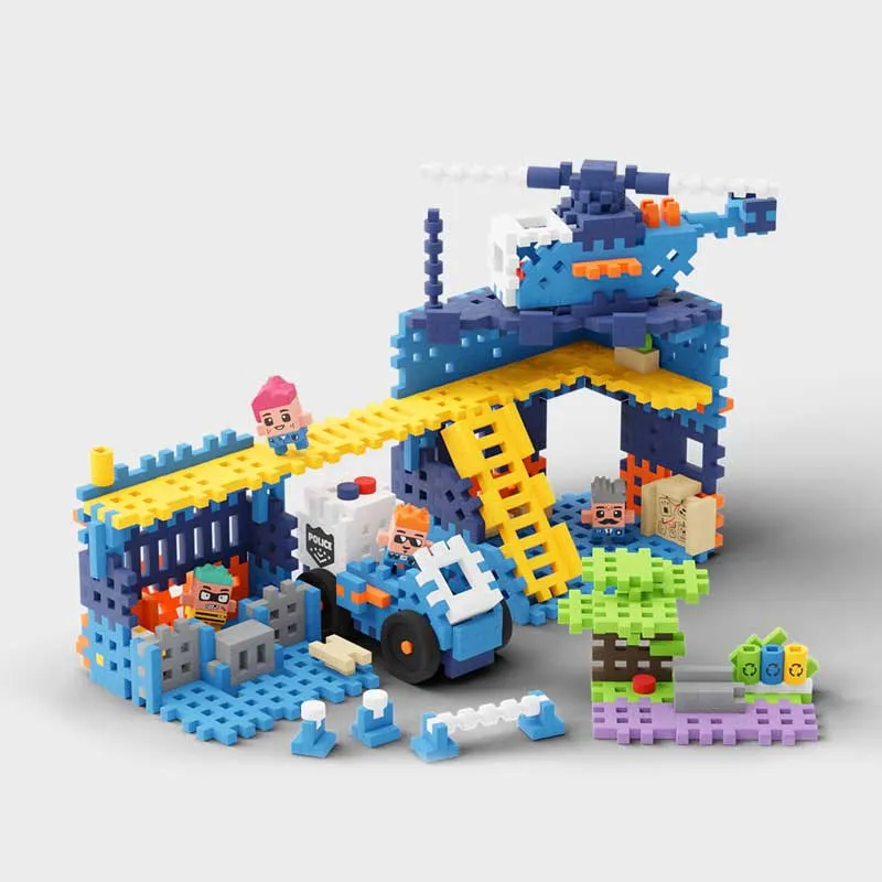 Мини вафлен конструктор Marioinex "Полицейско управление", 280 части